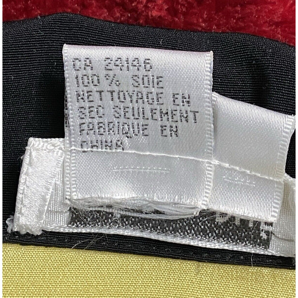 Vintage Due Per Due S 12 %100 Silk Yellow Blouse Long Sleeve Shirt Waitress 80s - Picture 3 of 10